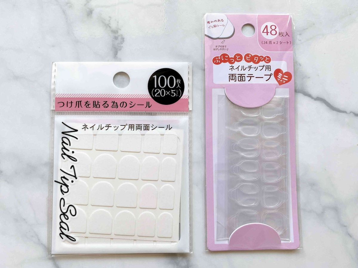 キャンドゥで買えるおすすめのシールタイプのネイルチップ用接着剤は？