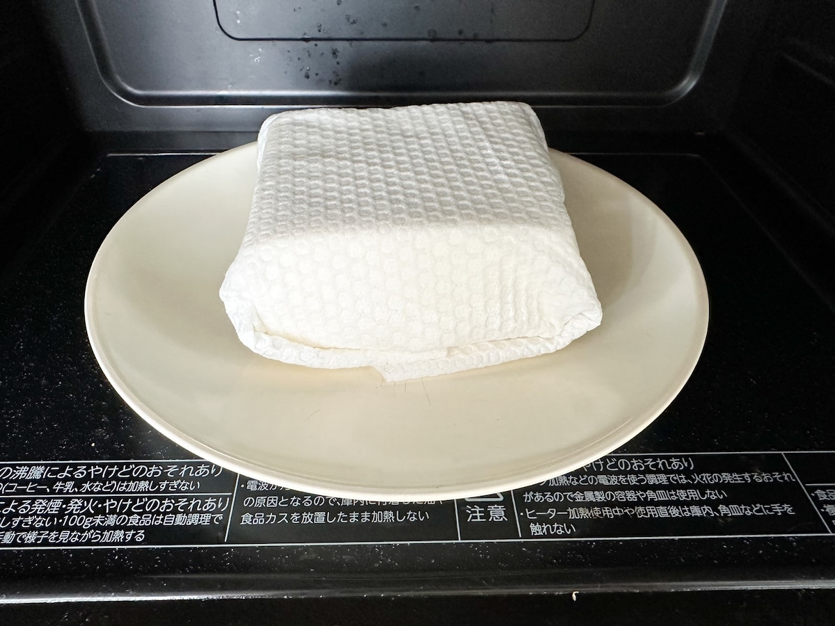 電子レンジを使った豆腐の水切り