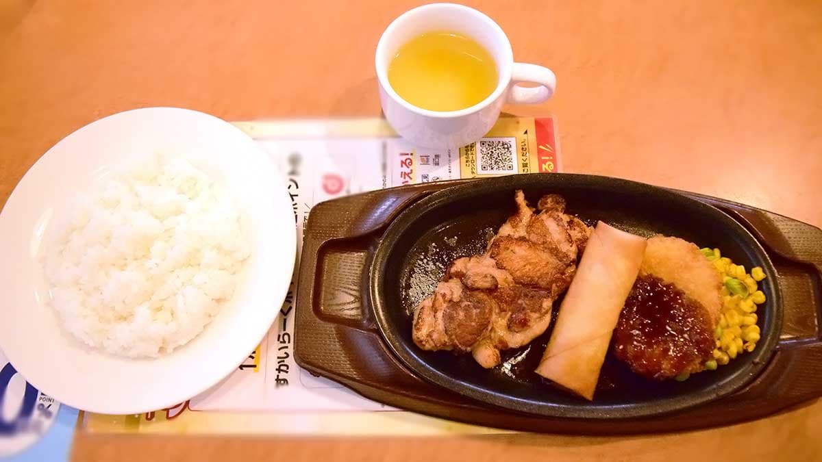 ガスト日替わりランチ火曜日「若鶏の熟成もろみ焼き＆春巻き＆コロッケ」実食レポ