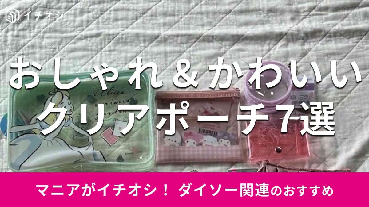 100均ダイソーの「クリアポーチ」は小さめサイズから推し活グッズまで種類豊富！おすすめ7種類