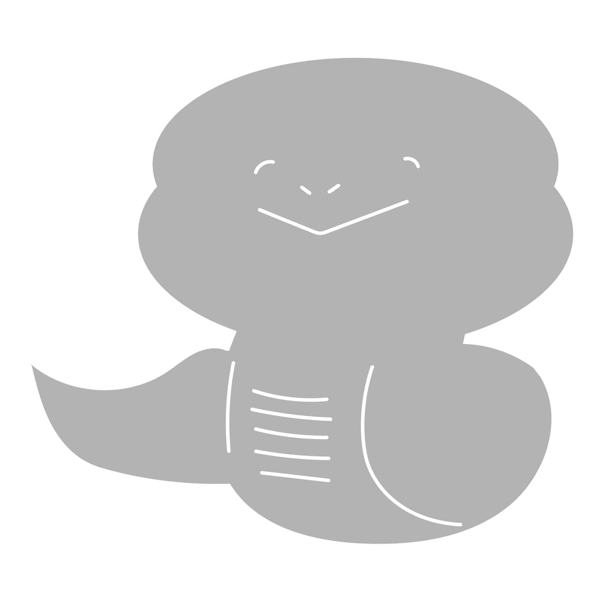 ヘビのイラスト（モノクロ）