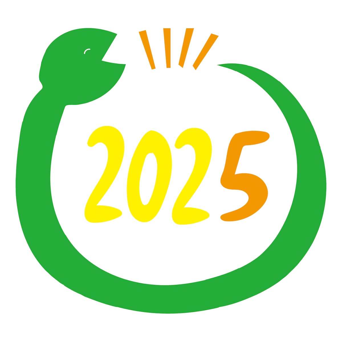 ヘビをあしらった2025年のロゴイラスト