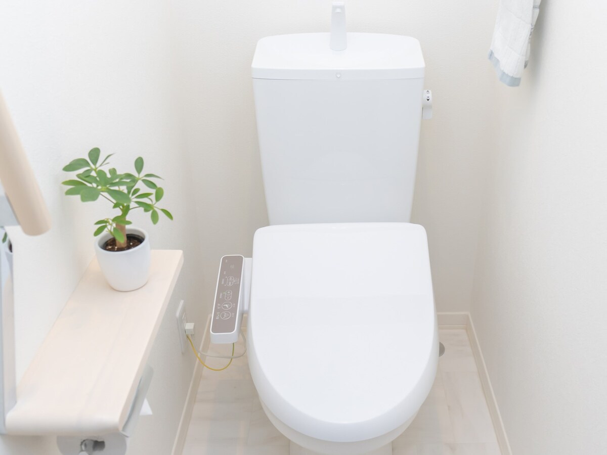 観葉植物があるトイレ