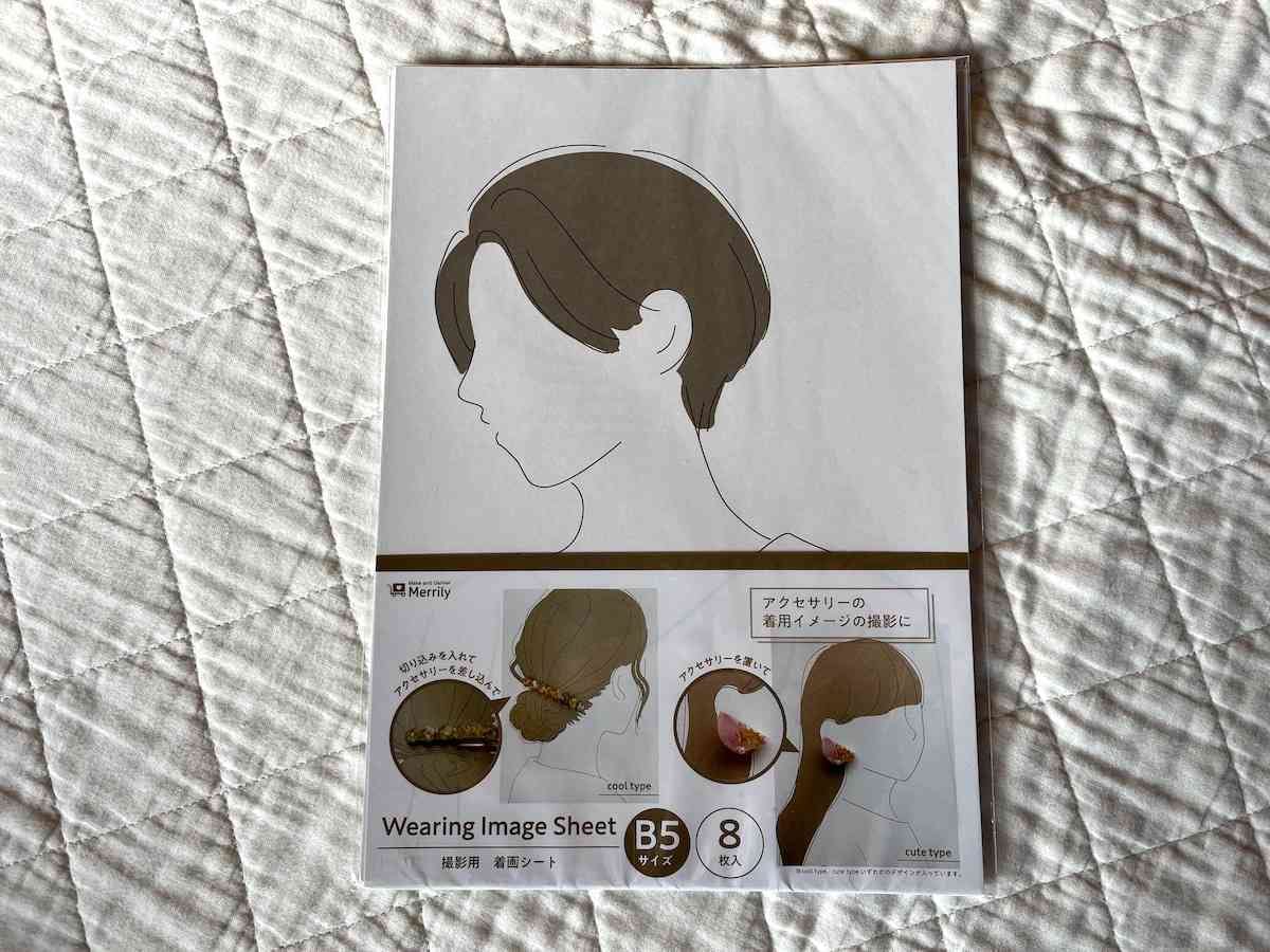 セリアの「撮影用着画シートB5 8P」