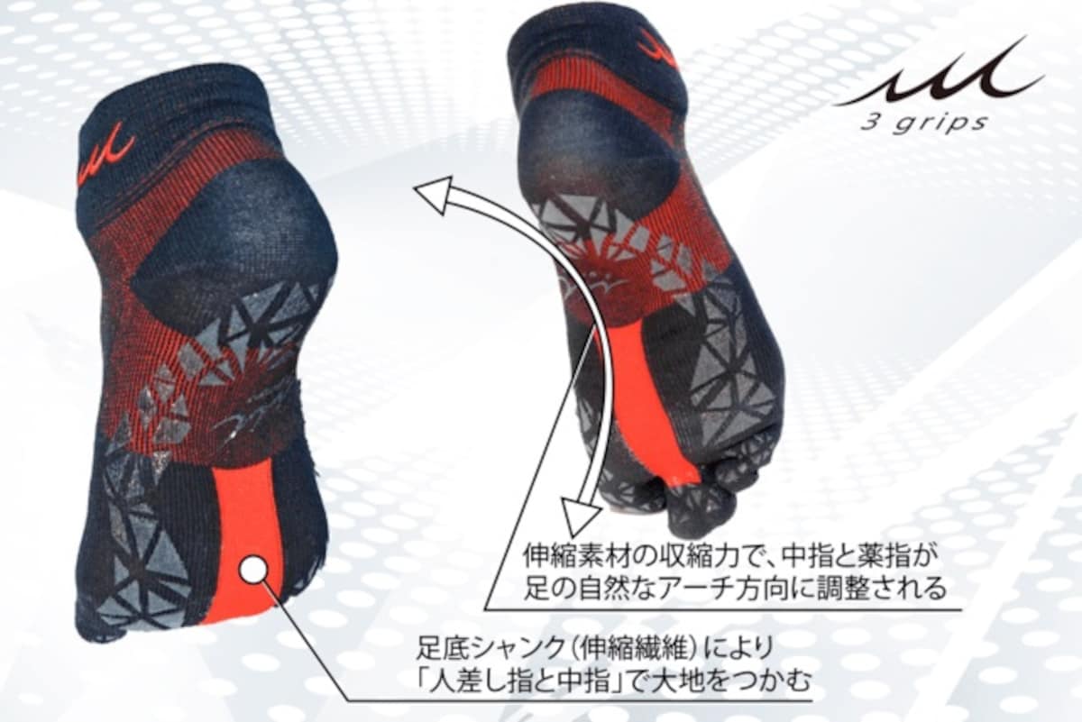 3本指ソックス「スリーグリップス」※画像出典：スリーグリップス 公式Webサイト