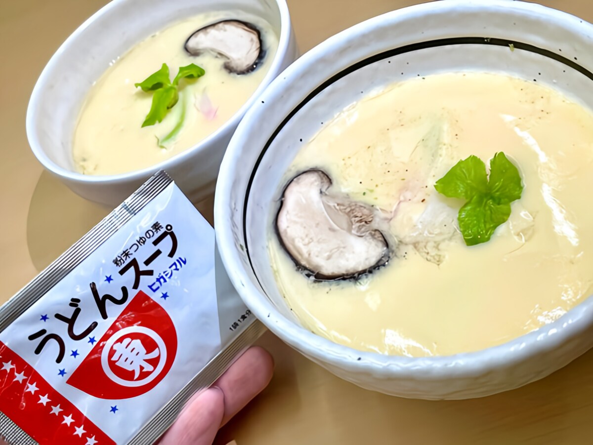 うどんスープで茶碗蒸しも簡単に！