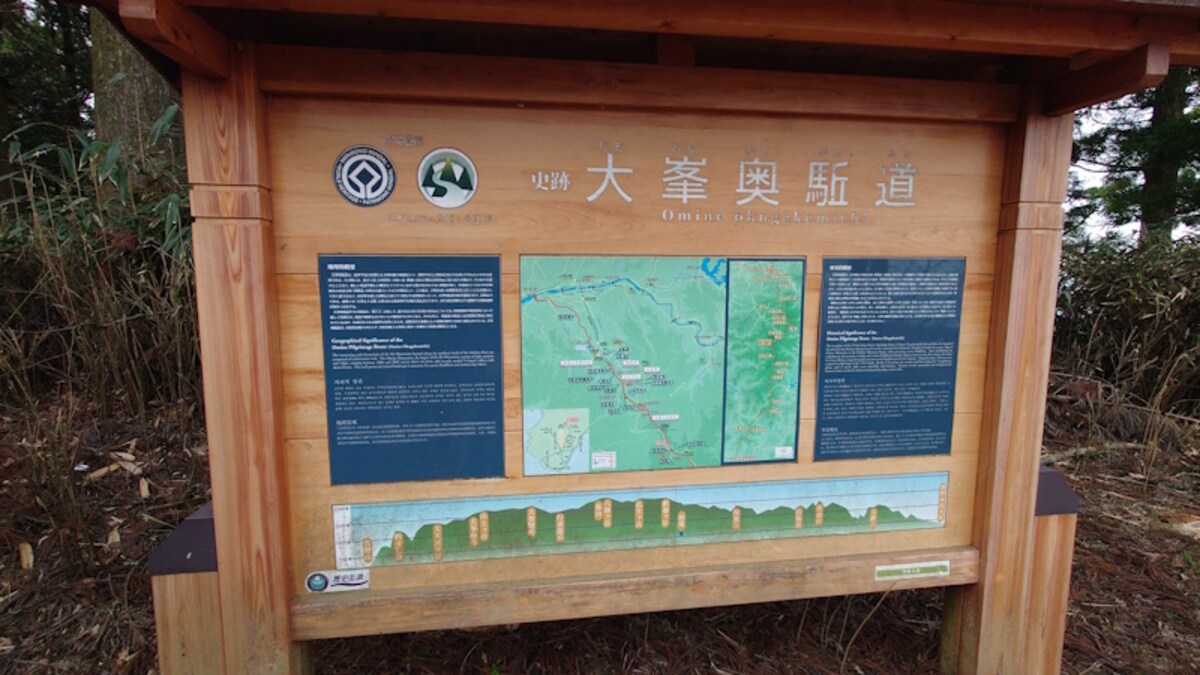 史跡『大峯奥駆道』の説明板