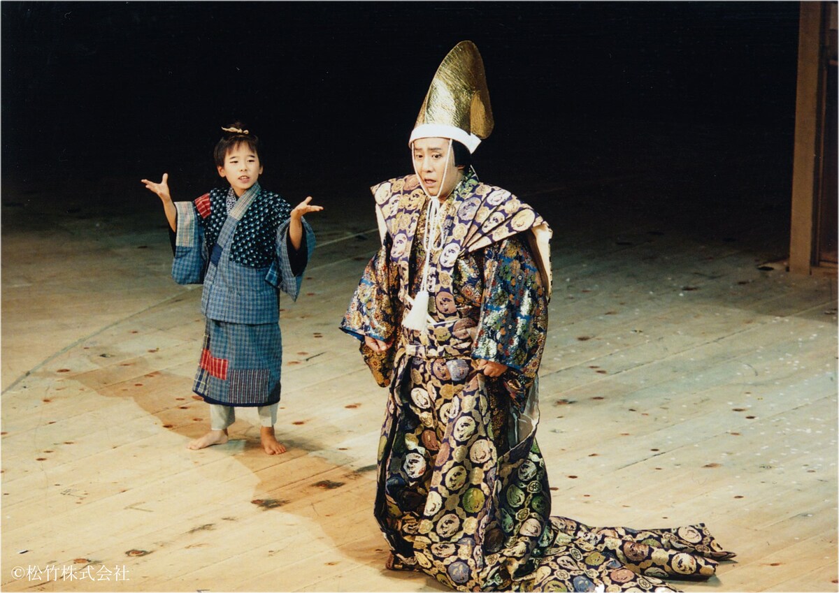 孫さん太を演じる清水大希クン（現・中村鶴松）と18世中村勘三郎 ※写真：松竹