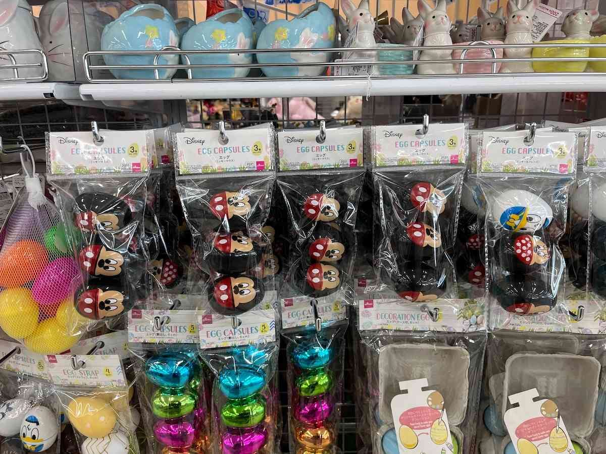 ダイソーの「イースターエッグ、3個（ミッキーマウス／ミニーマウス／ミッキー＆フレンズ）」