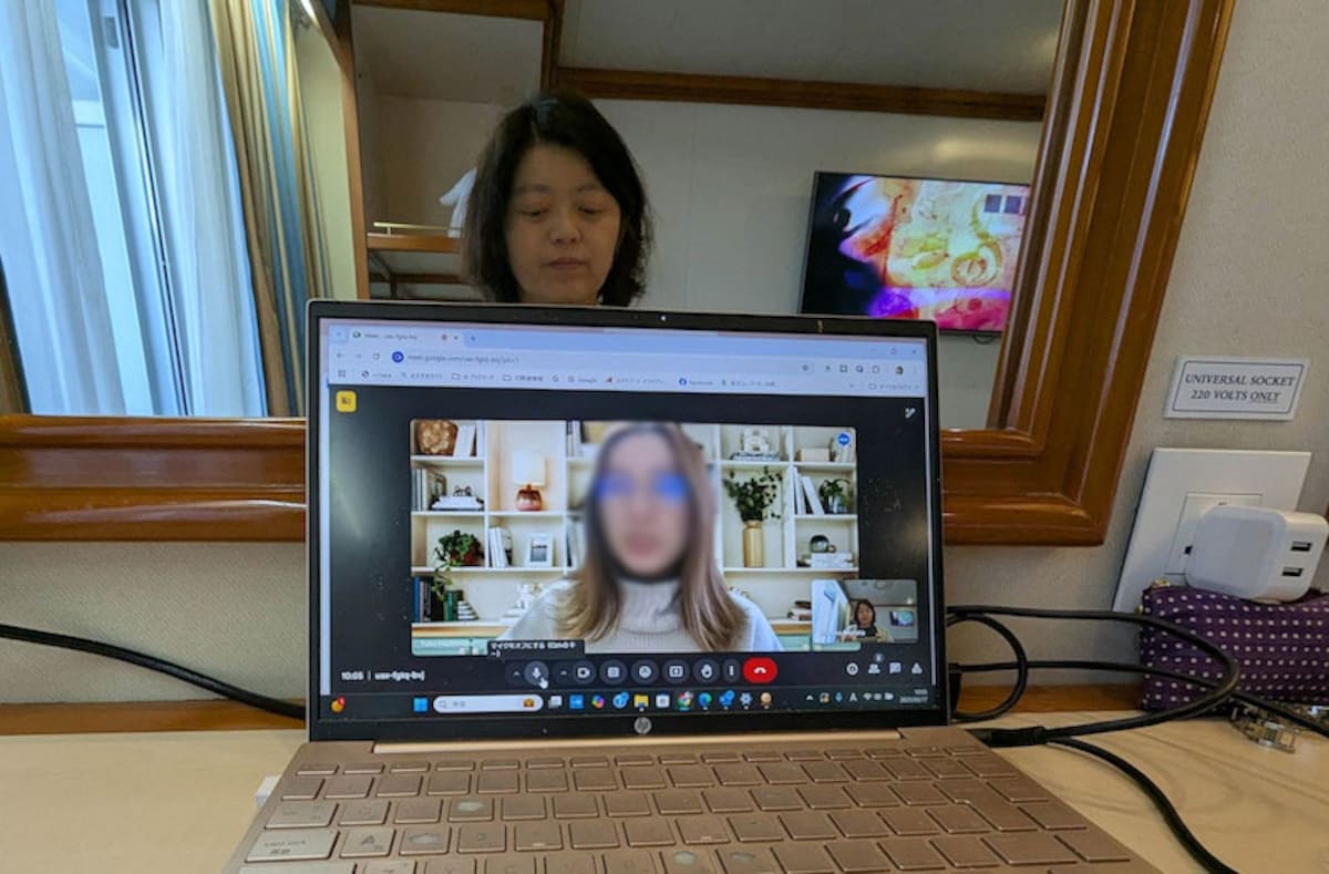 ダイヤモンド・プリンセスはオンラインミーティングもOK(Google Meetsを利用)