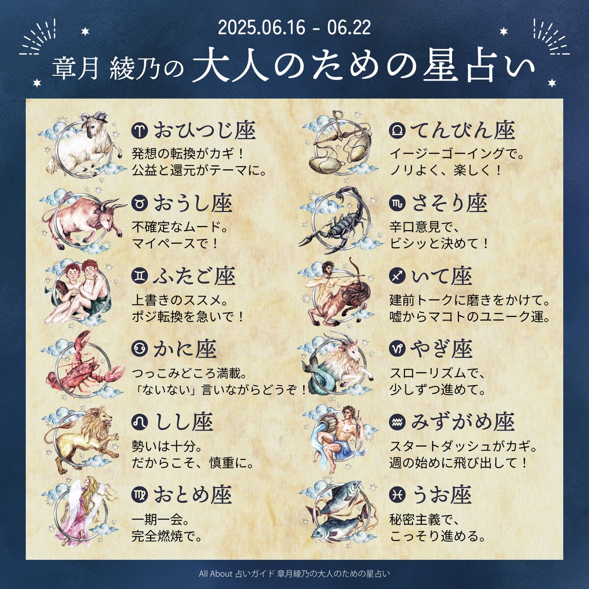 章月綾乃からあなたへ送る今週のメッセージ
