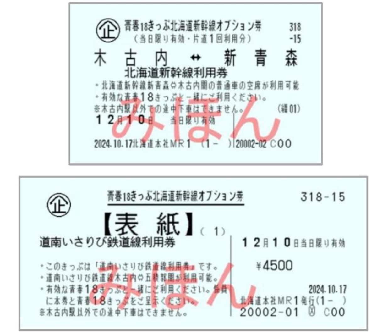 北海道新幹線オプション券