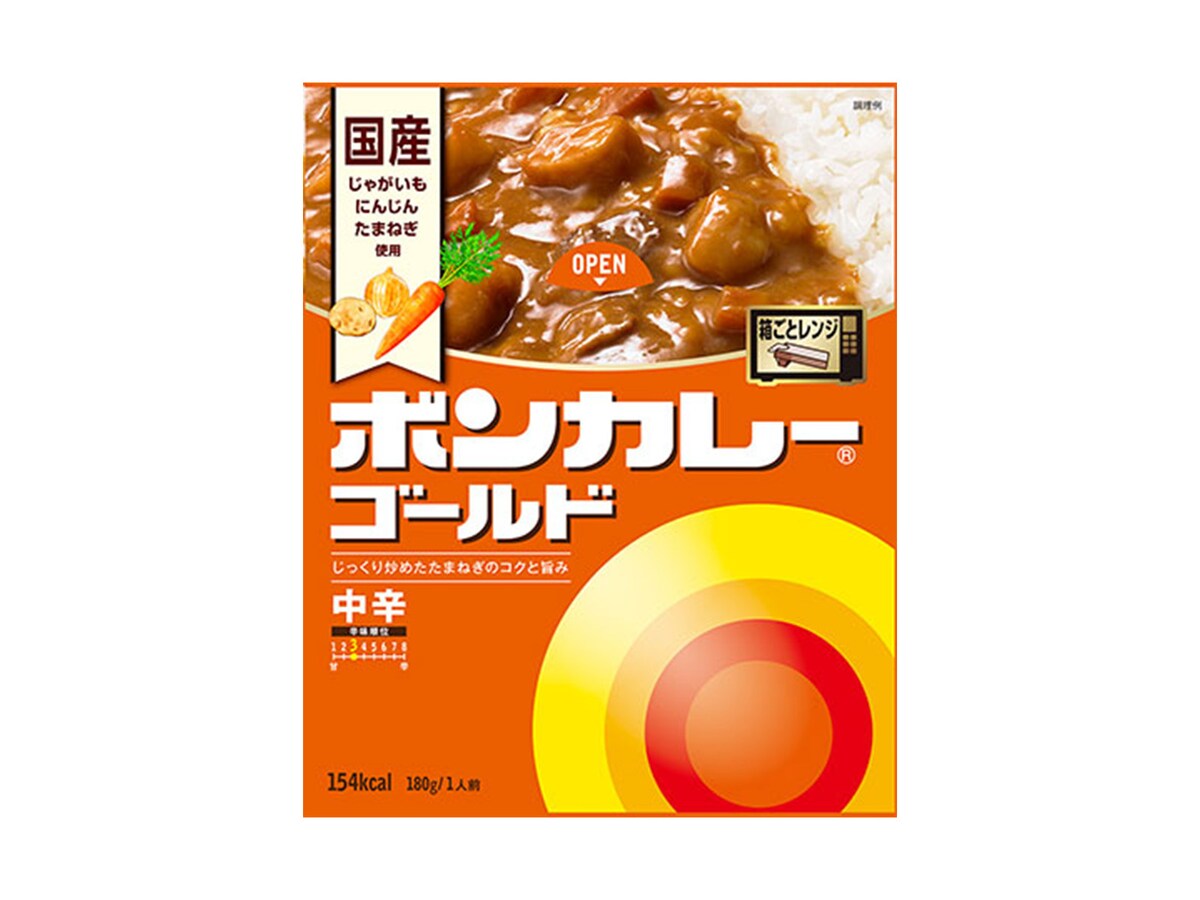 3位は「ボンカレーゴールド  中辛」 ※画像：大塚食品 公式Webサイト