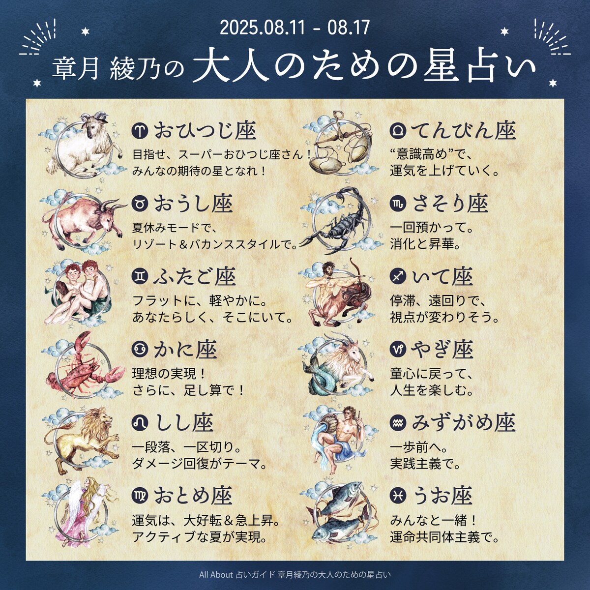 章月綾乃からあなたへ送る今週のメッセージ