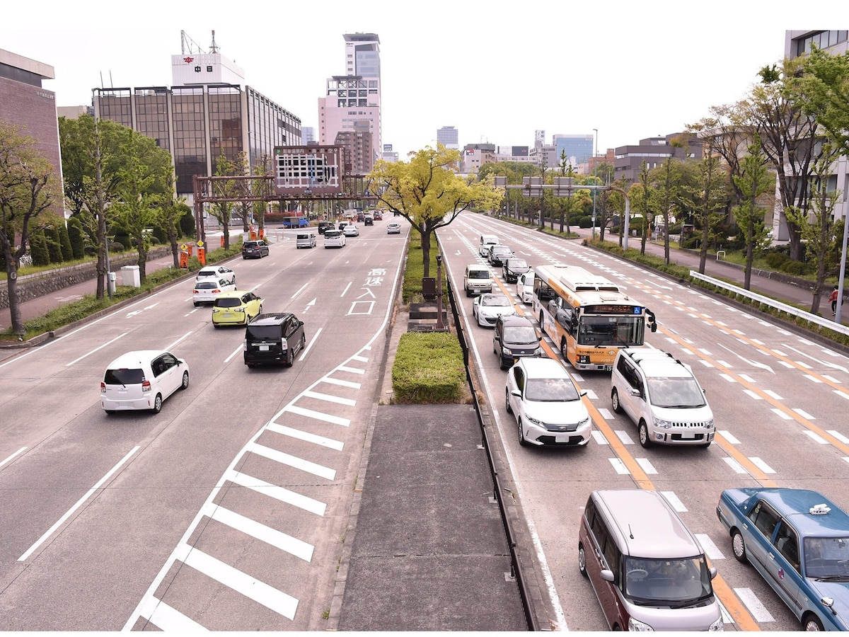 片側4車線も当たり前。とにかく広い名古屋の道路 ※写真：筆者撮影（以下、同）