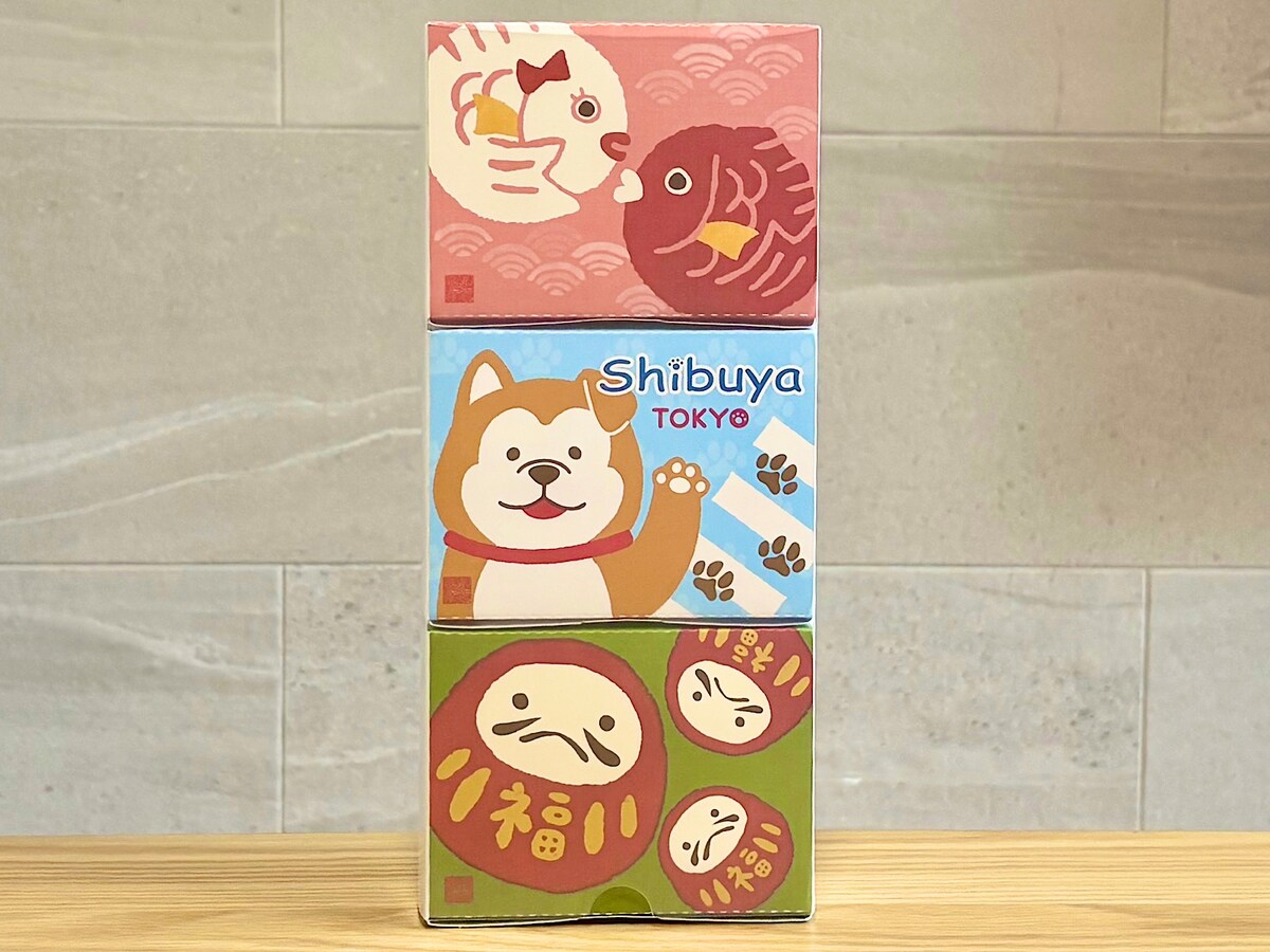 桂新堂（けいしんどう）「かわいい和 3個入（紅白鯛、渋谷、だるま）」 2204円