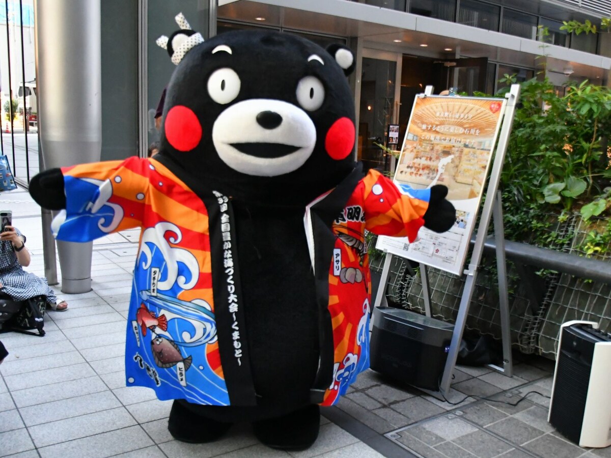 熊本もしっかりPR！＝8月8日、東京都中央区
