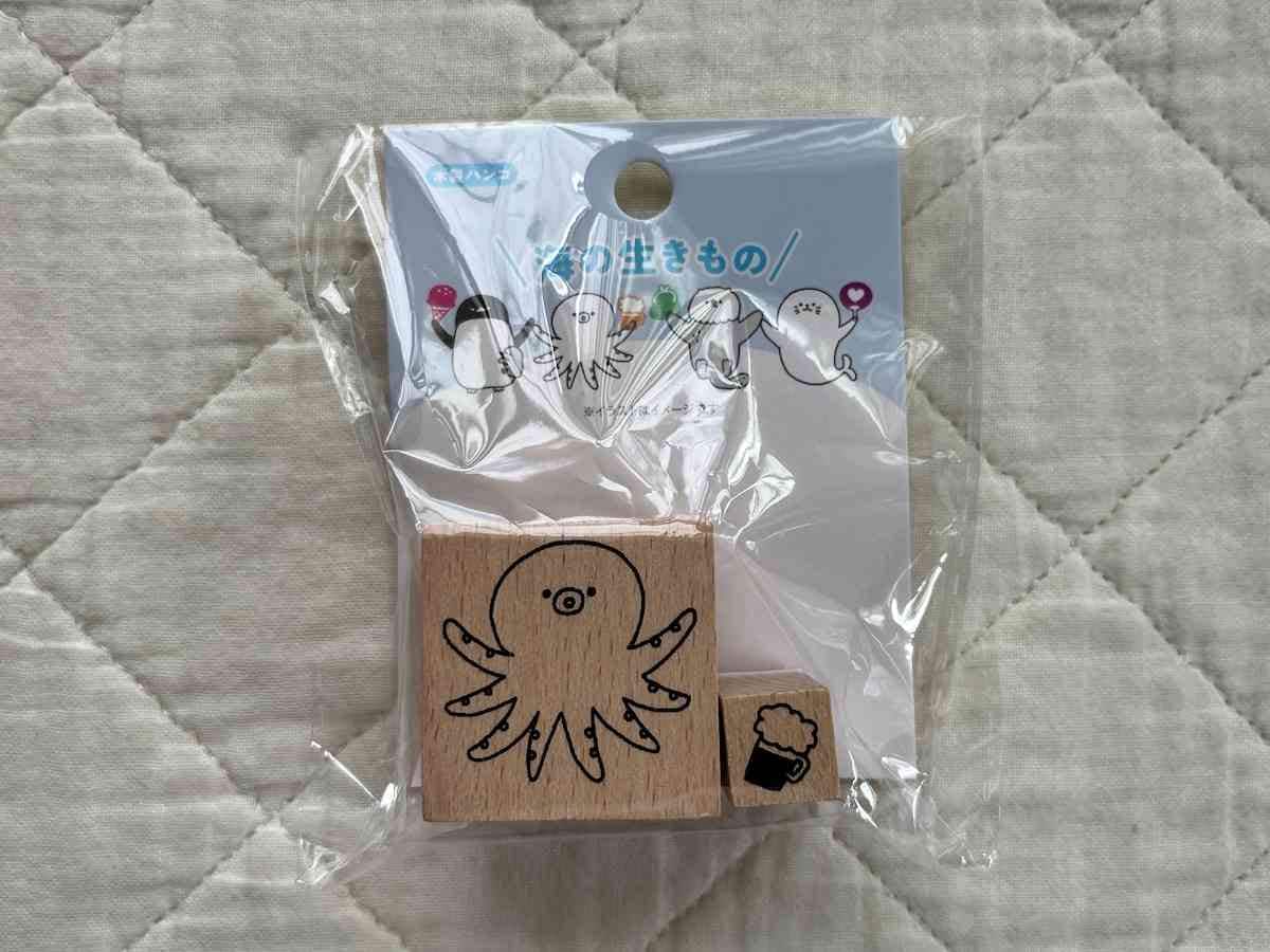 キャンドゥの「木製ハンコ 海の生きもの」