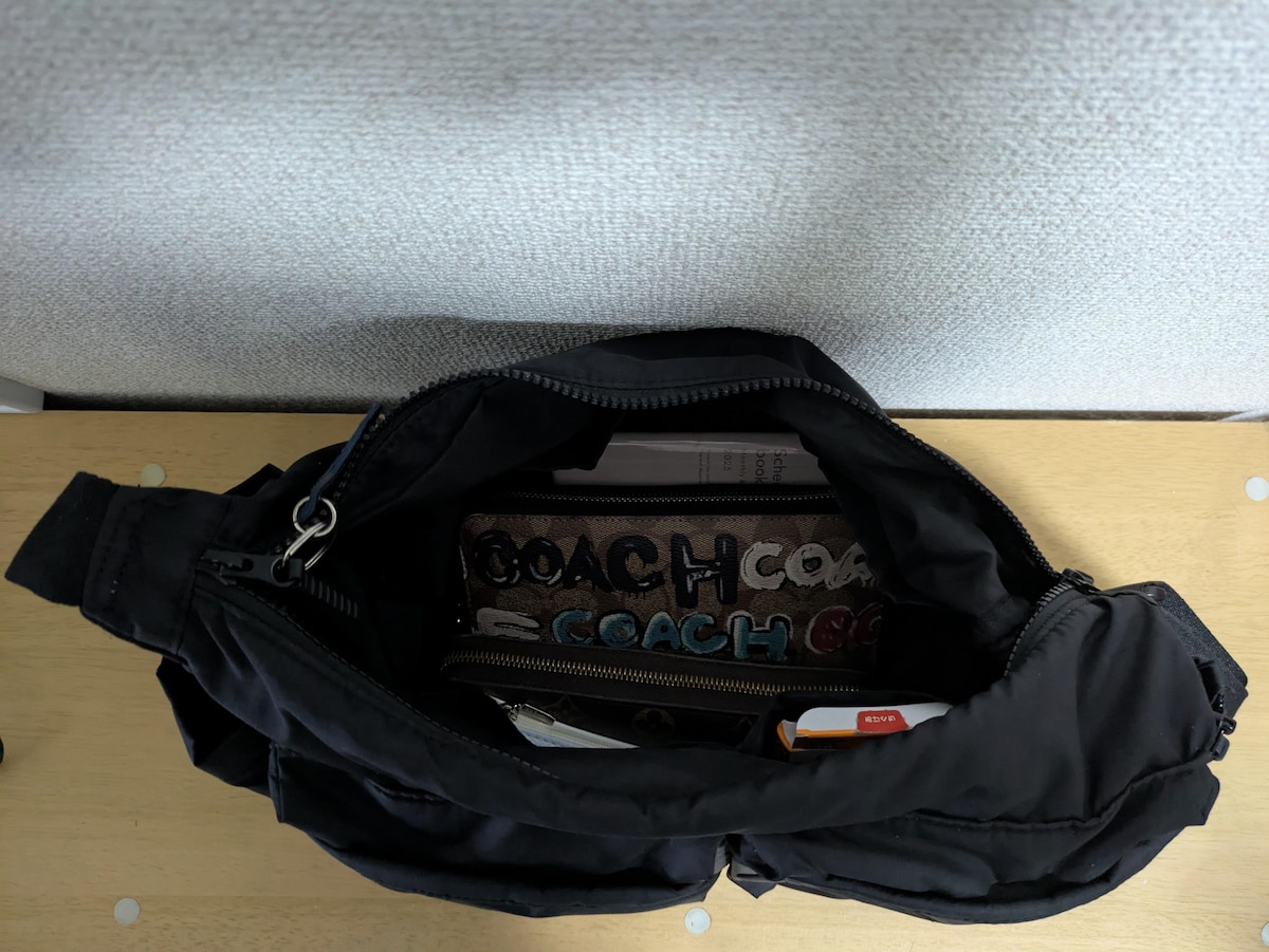 ユニクロの「マルチポケットショルダーバッグ」に収納してみた
