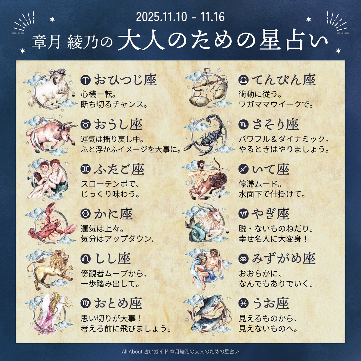 章月綾乃からあなたへ送る今週のメッセージ
