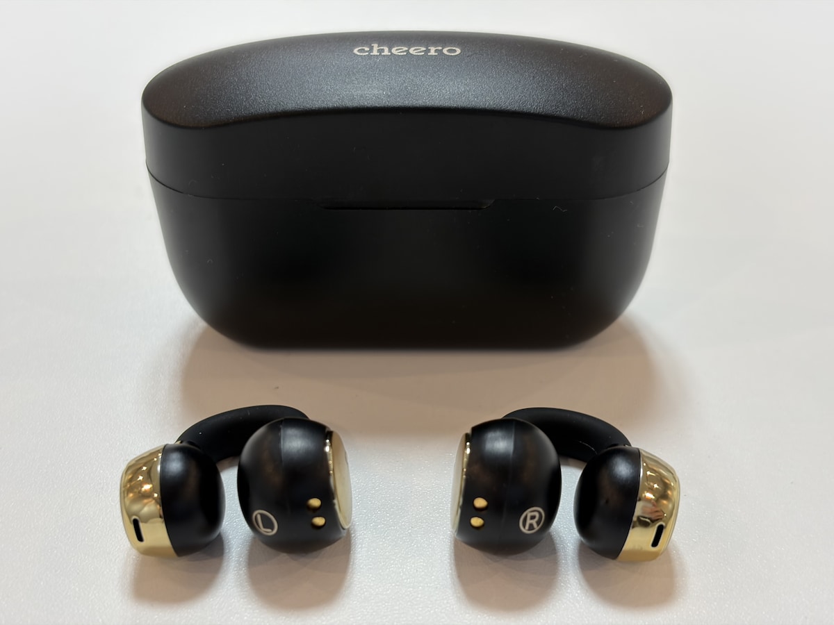 cheero Wireless Open Earphones Smart Black × Gold