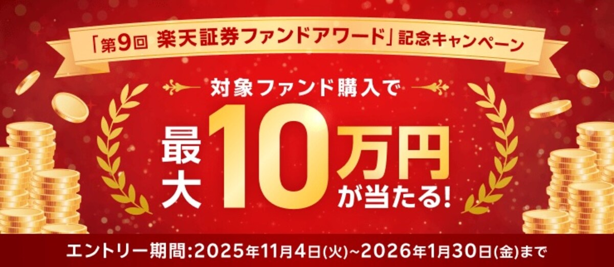 第9回　楽天証券ファンドアワード開催記念キャンペーン（出典：楽天証券株式会社）