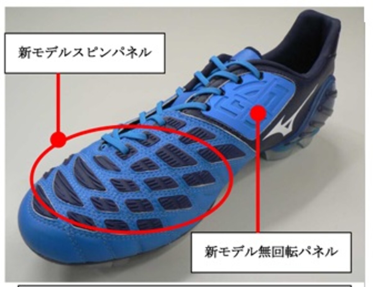 本田圭佑選手も使用していた無回転シュートを蹴りやすいシューズ「IGNITUS」※画像:ミズノ プレスリリース