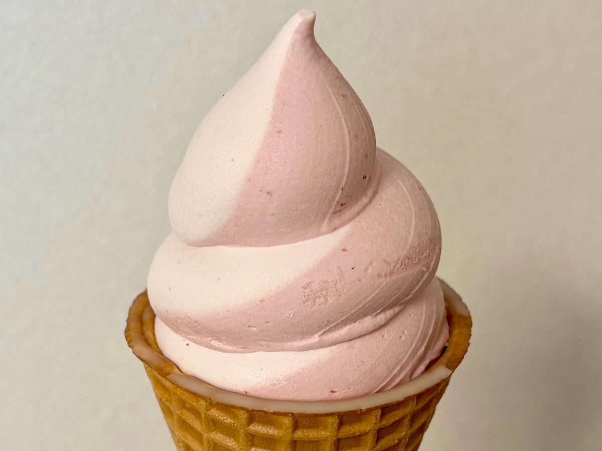 いちごアイス、いちごミルクアイス、それぞれの味わいを楽しむもよし、一緒に食べてもよし！ 