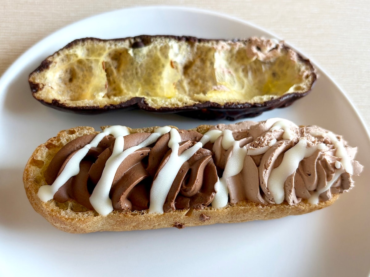 チョコクリームがぜいたくにたっぷりと入っています！  