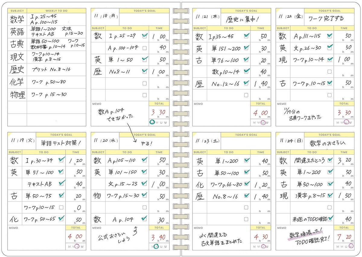 スタディプランナー「TO DO罫」は、予定を時間ではなく項目でざっくり管理できるから、フリーライターにも便利