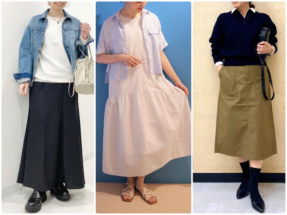 いち早く手に入れて、シーズン中にたくさん着まわしを楽しみたい！ 優秀スカート＆ワンピース