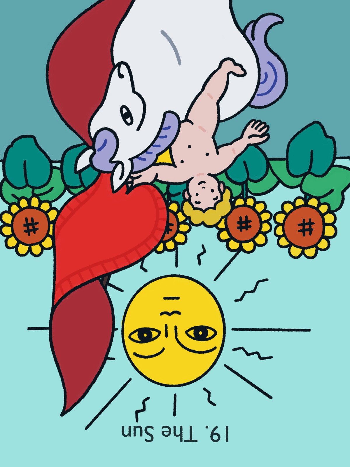 太陽（The Sun）／逆位置