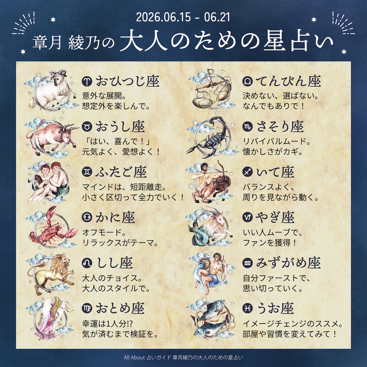 章月綾乃からあなたへ送る今週のメッセージ