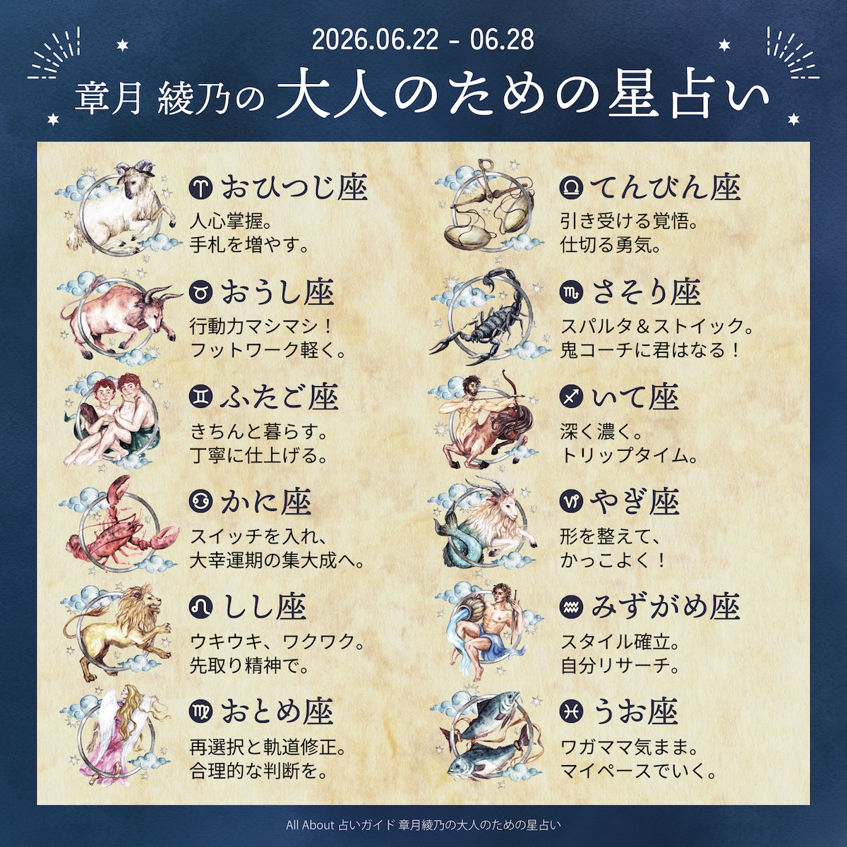 章月綾乃からあなたへ送る今週のメッセージ