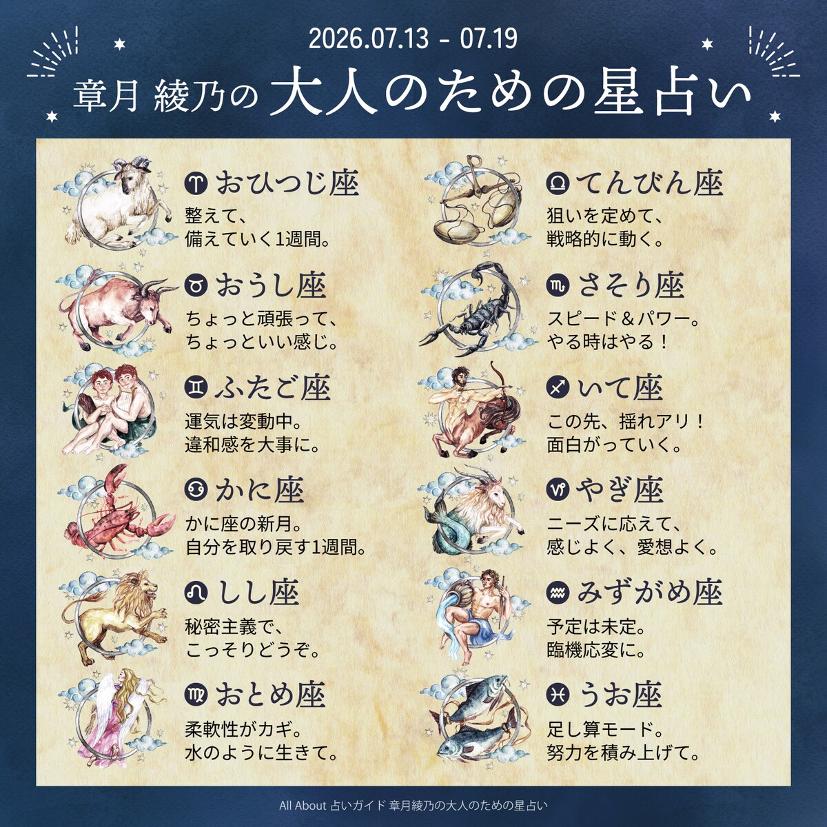 章月綾乃からあなたへ送る今週のメッセージ