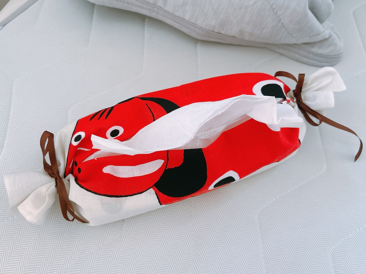 どの柄でもかわいいティッシュケースになります