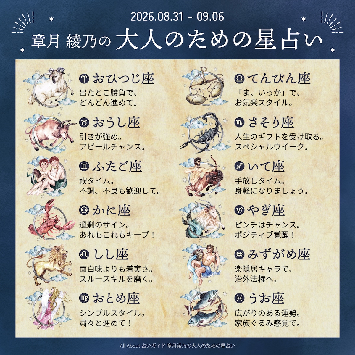 章月綾乃からあなたへ送る今週のメッセージ