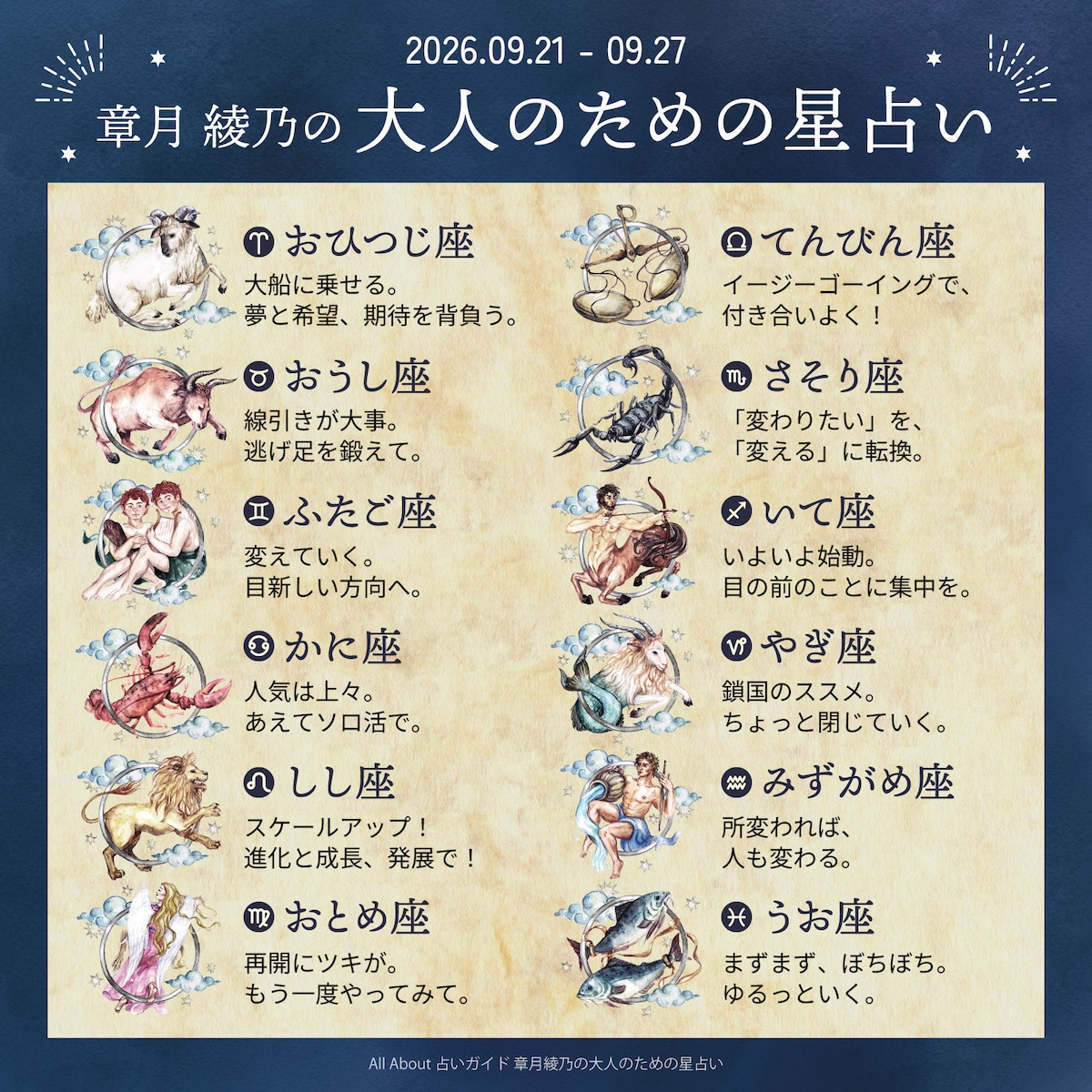 章月綾乃からあなたへ送る今週のメッセージ
