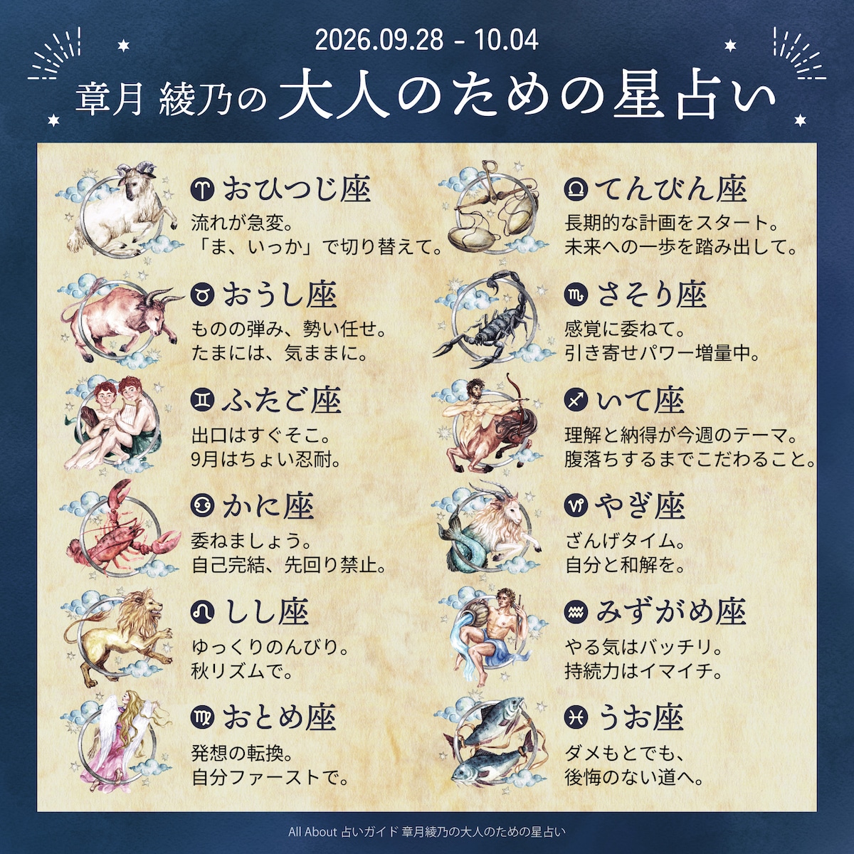 章月綾乃からあなたへ送る今週のメッセージ