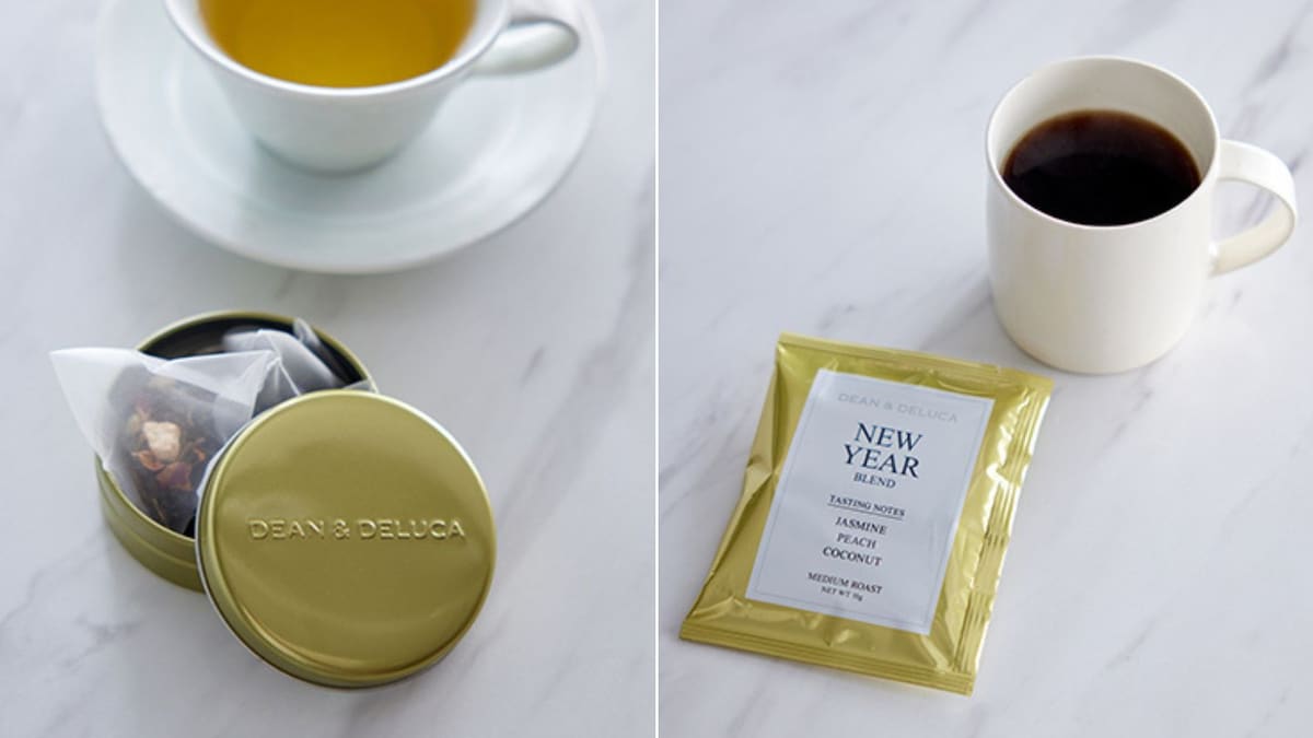ニューイヤーブレンドのティー＆コーヒー（画像出典：DEAN & DELUCA）