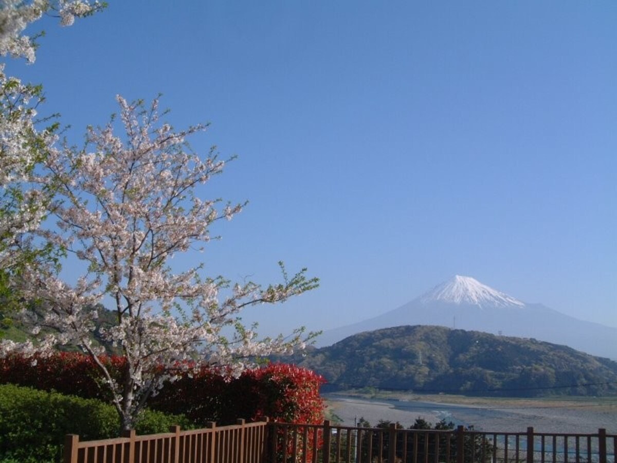 道の駅 富士川楽座から望む富士山(2)