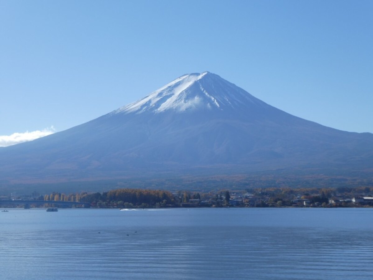河口湖の北岸から見る富士山(1)
