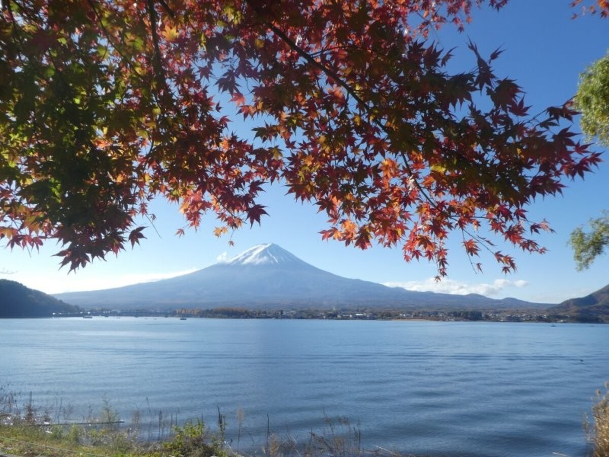 河口湖の北岸から見る富士山(2)