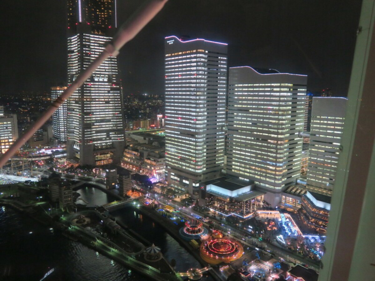 大観覧車コスモクロック21からの眺め（2015年12月24日撮影）