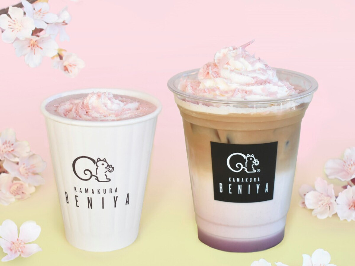 桜ウーロンティーラテ（ホット／コールド、660円店内税込）（画像提供：鎌倉紅谷）
