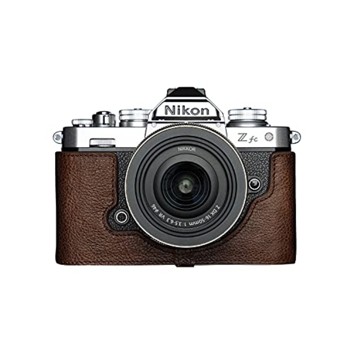 TP Original Nikon Z fc 用 ボディーハーフケース ダークブラウン画像