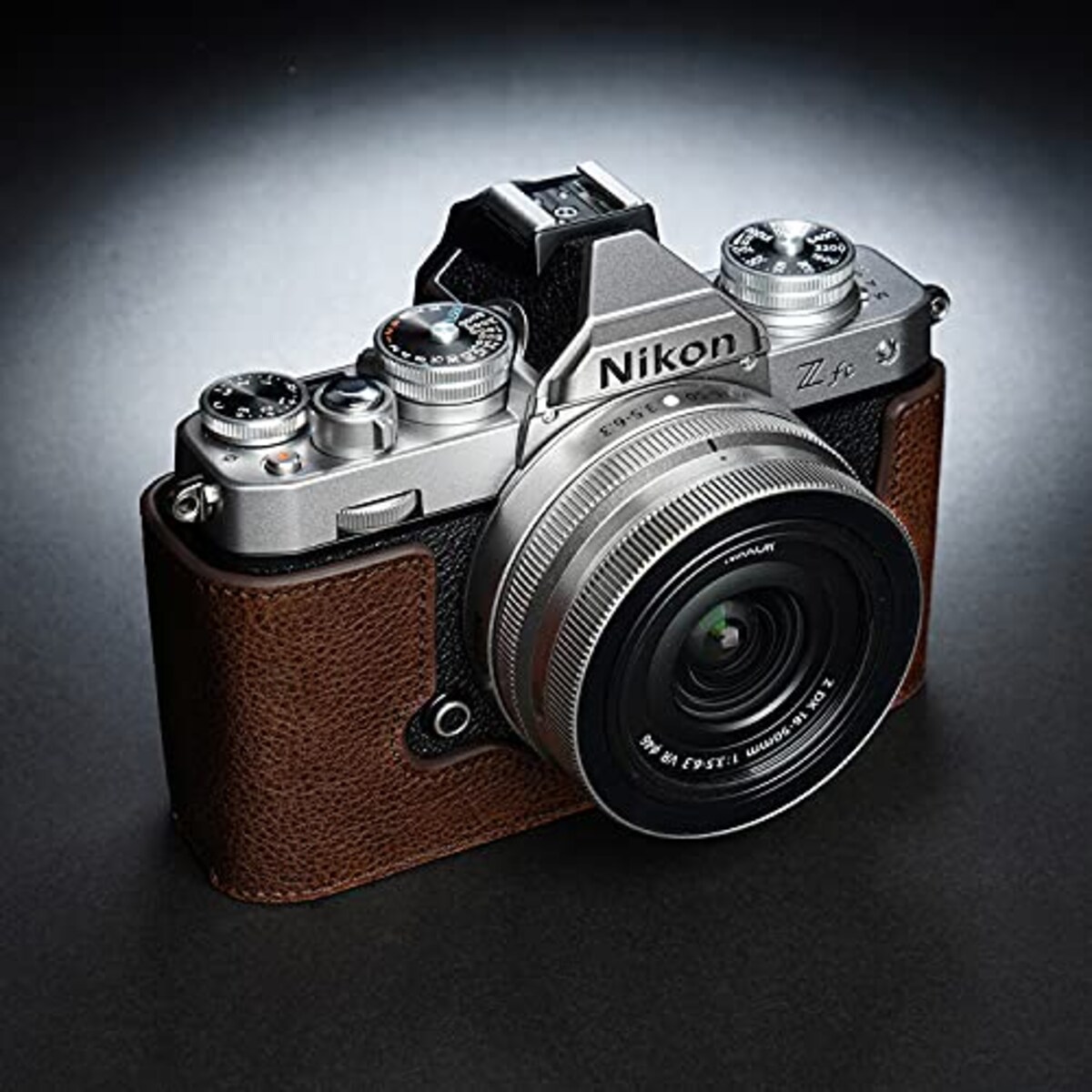  TP Original Nikon Z fc 用 ボディーハーフケース ダークブラウン画像2 
