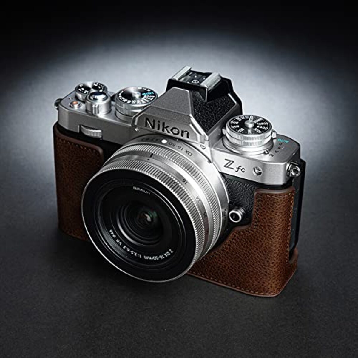  TP Original Nikon Z fc 用 ボディーハーフケース ダークブラウン画像3 