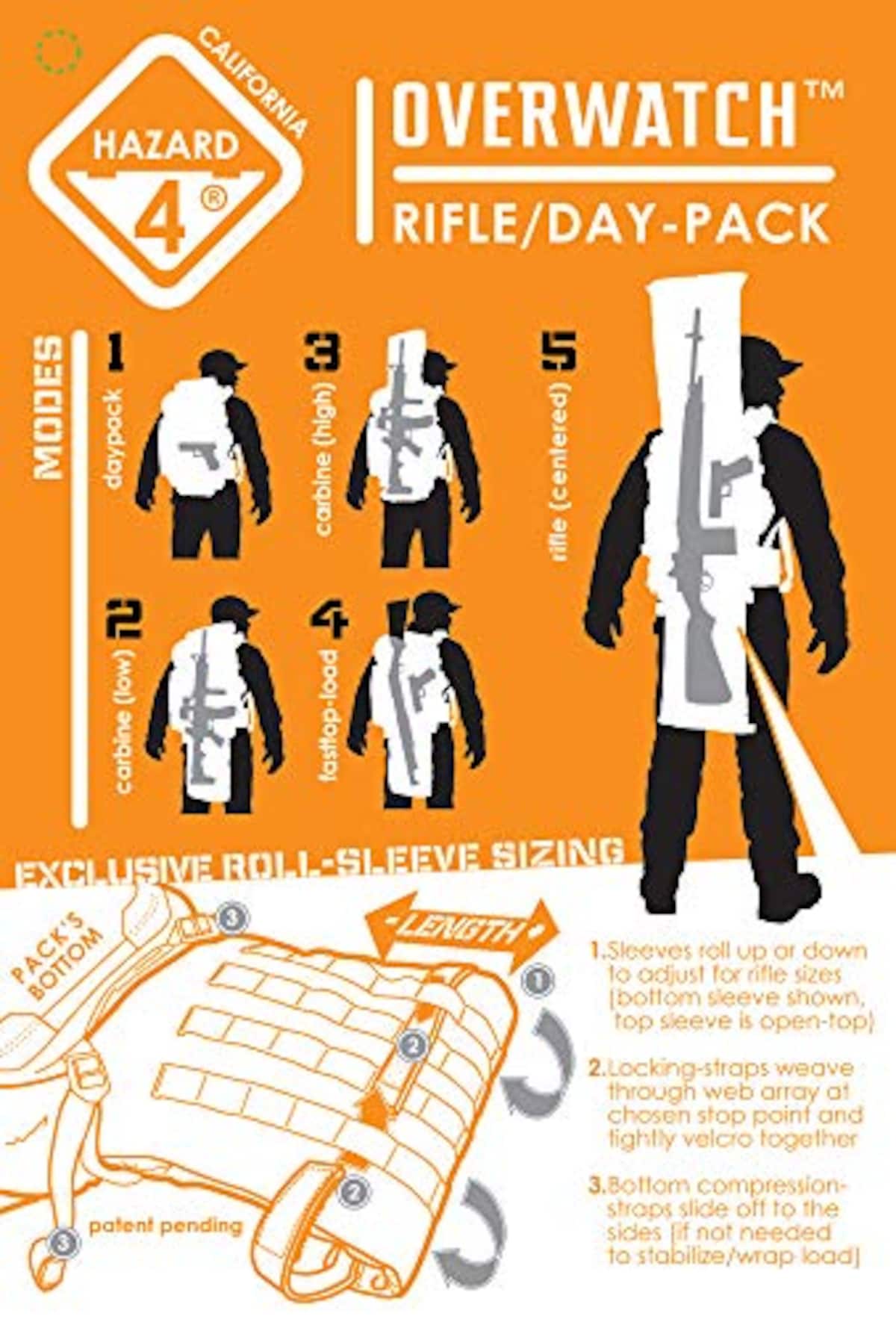  [Hazard4] ミリタリーアイテム Overwatch High Roll Out Backpack Black画像6 