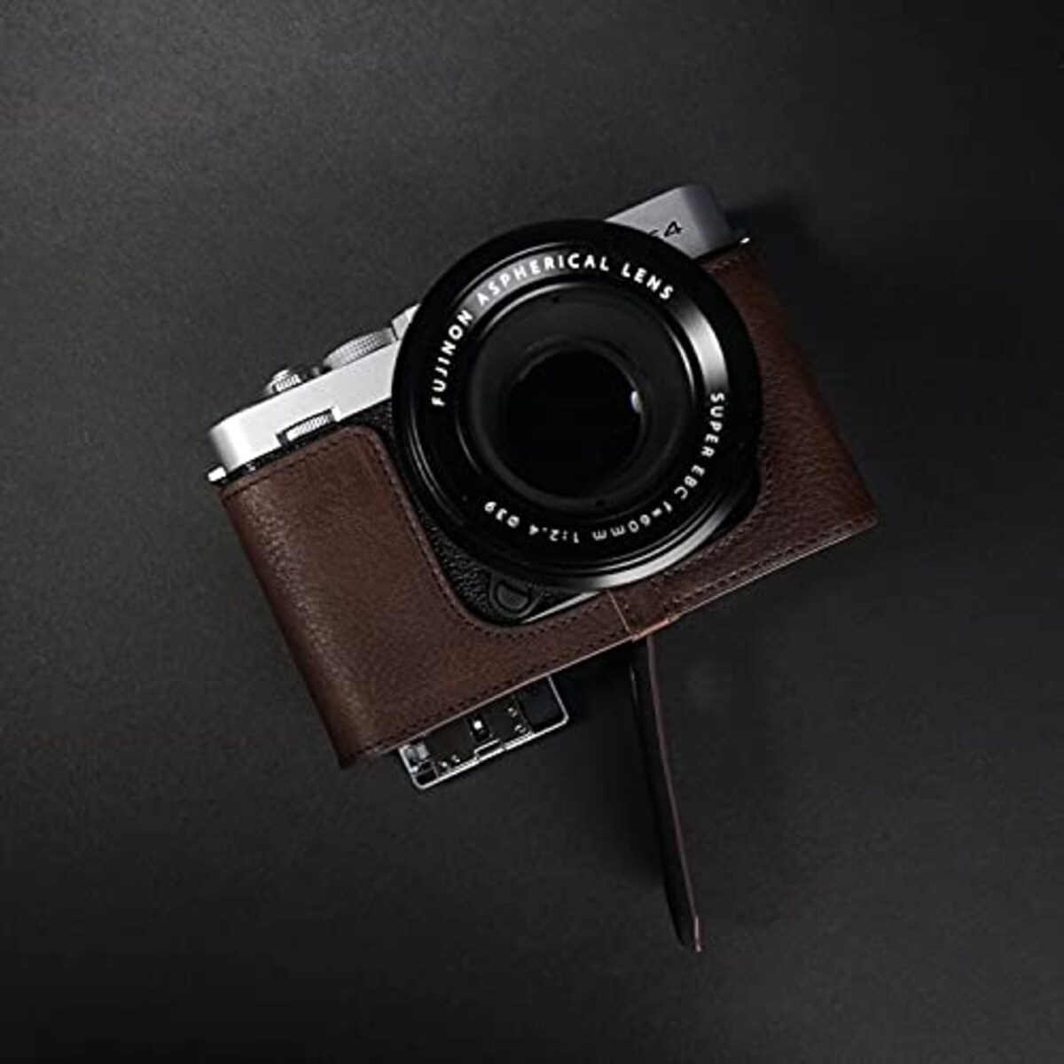  TP Original FUJIFIFILM X-E4 用 ボディーハーフケース ダークブラウン画像8 